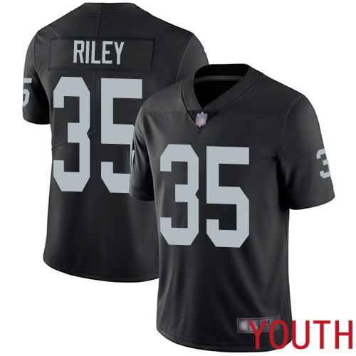 Oakland Raiders Limited Black Youth Curtis Riley Home Jersey NFL Football #35 Vapor Untouchable Jersey->youth nfl jersey->Youth Jersey